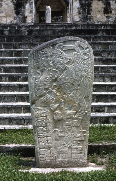 Seibal, Stela 8, Ultimative Klassische Periode, 849 n. Chr. von Mayan